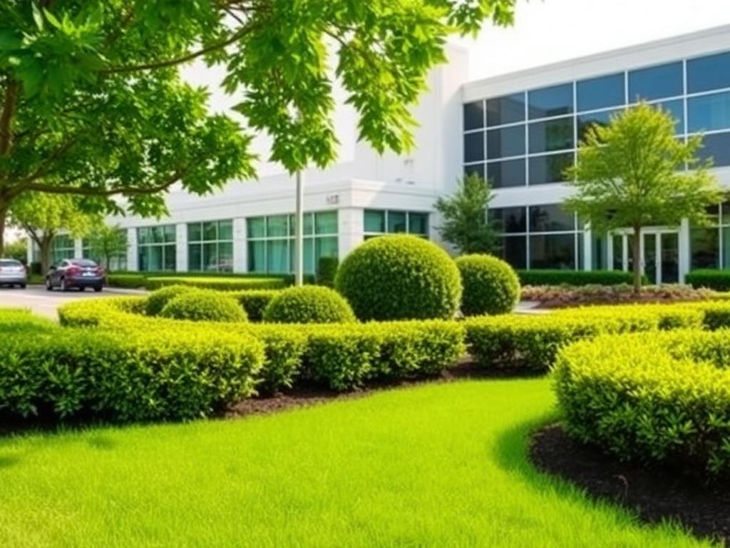 Commercial property landscape maintenance